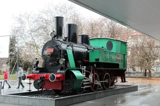 Експонат на парен локомотив - София