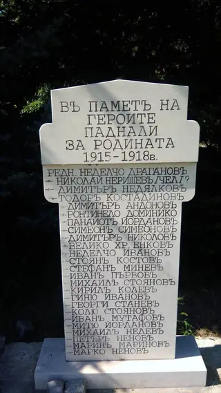 Надгробна плоча в памет на героите паднали за Родината - Търговище