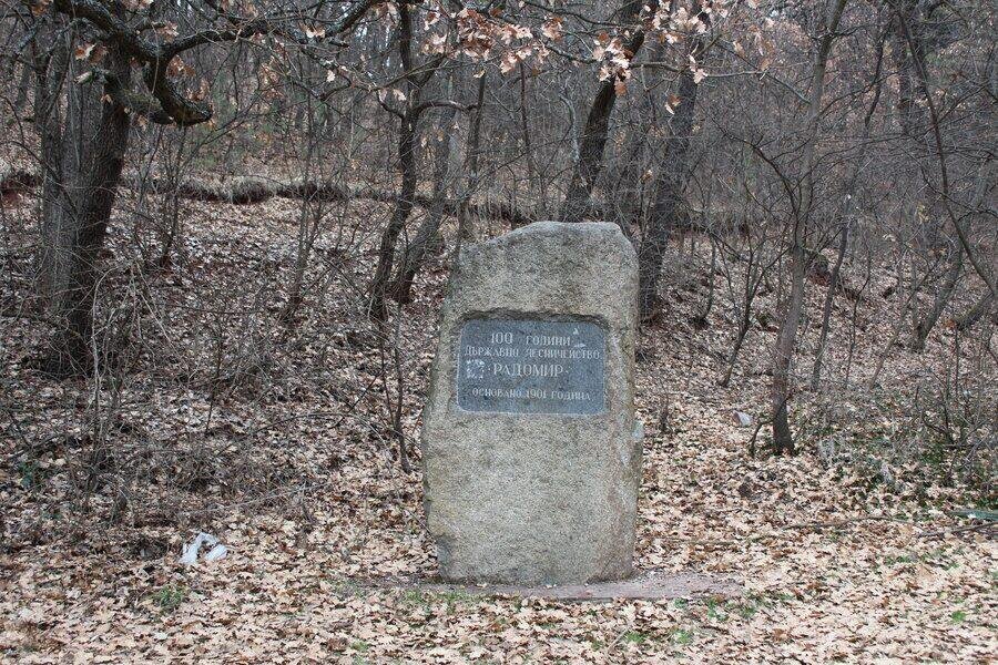 Паметна плоча "100 години Държавно лесничейство - Радомир"