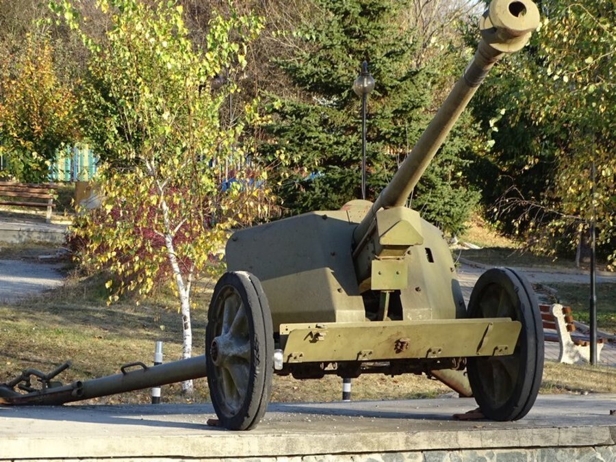 Военно оръдие - с. Алдомировци — снимка