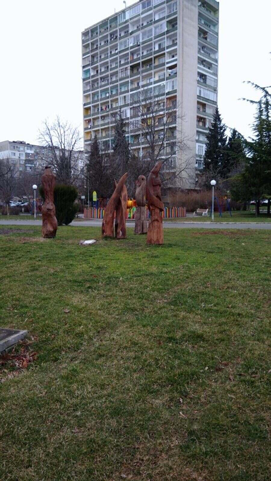 Дървени скулптури "Природни стихии" - Стара Загора